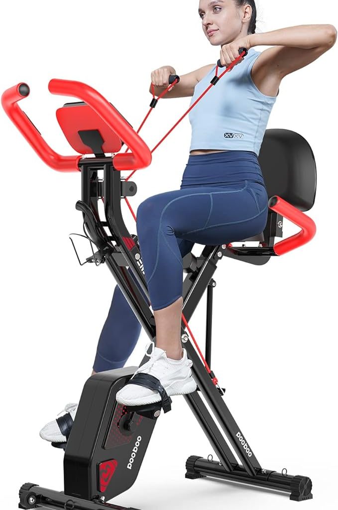 a woman on an exercise machine