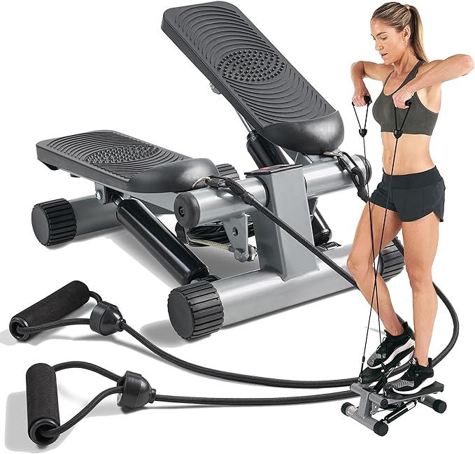 a woman exercising on a machine